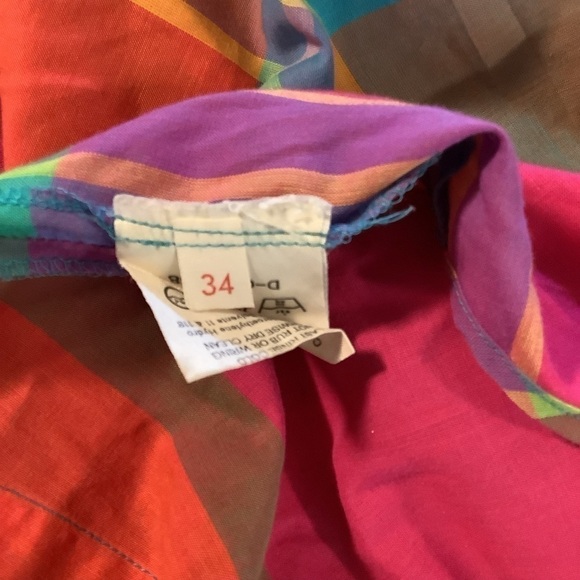 VINTAGE JAEGER VIBRANT PLAID SHORT SLEEVES SHIRT - Picture 9 of 11